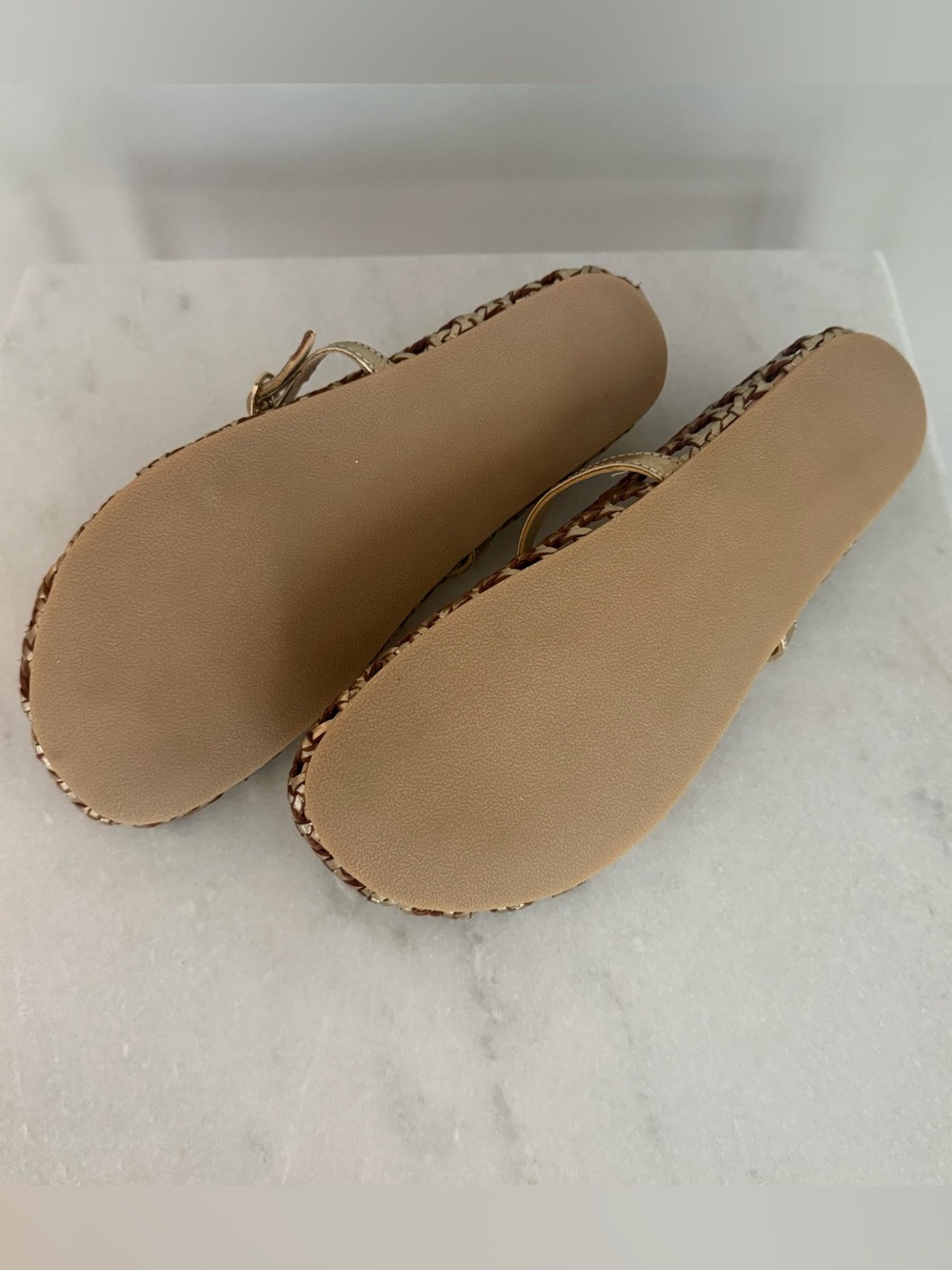 Origo Gold Woven Ballerina Mary Jane by Anya leather barefoot shoes 9 - Picture 3 of 7
